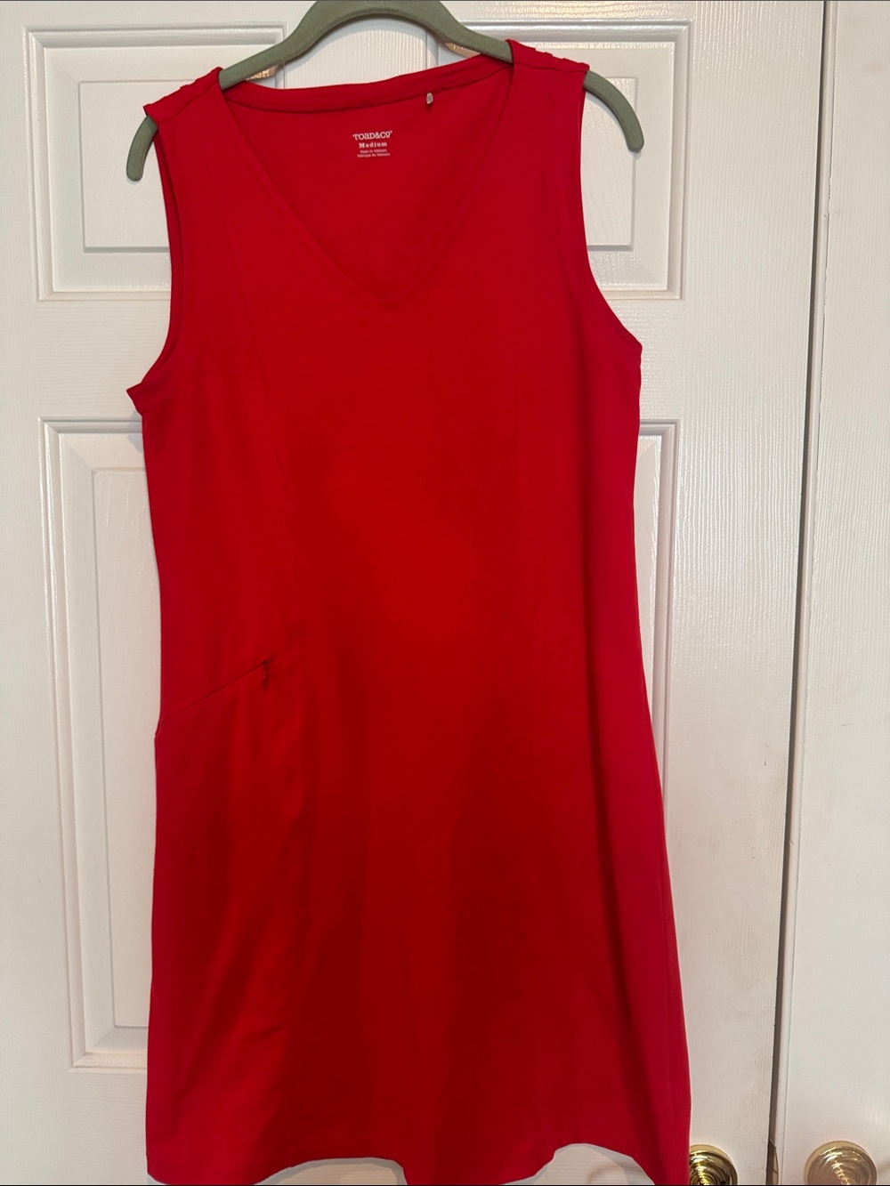 Toad & Co size M Red V-Neck Sleeveless Tank Dress